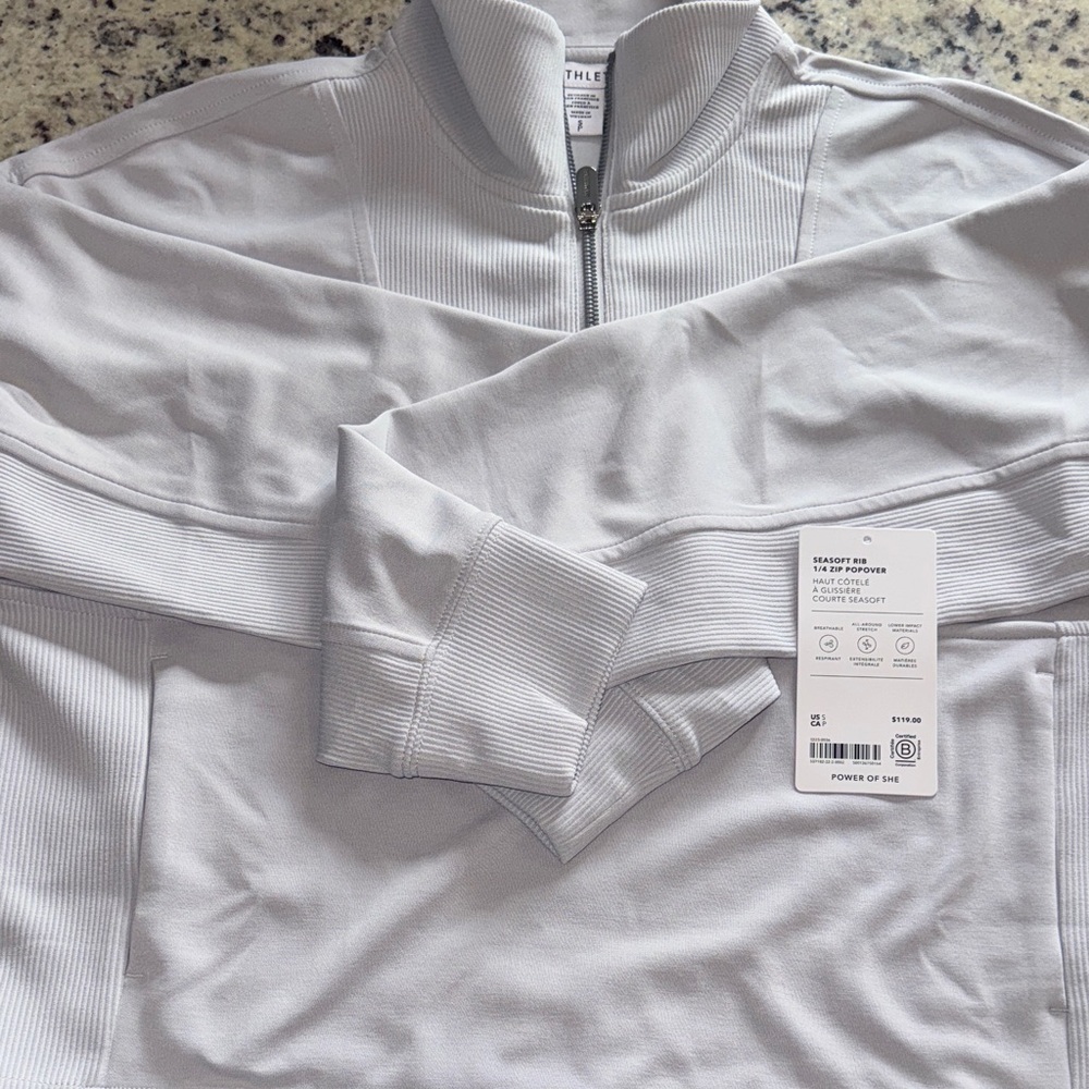 Athleta seasoft rib 1/4 pullover